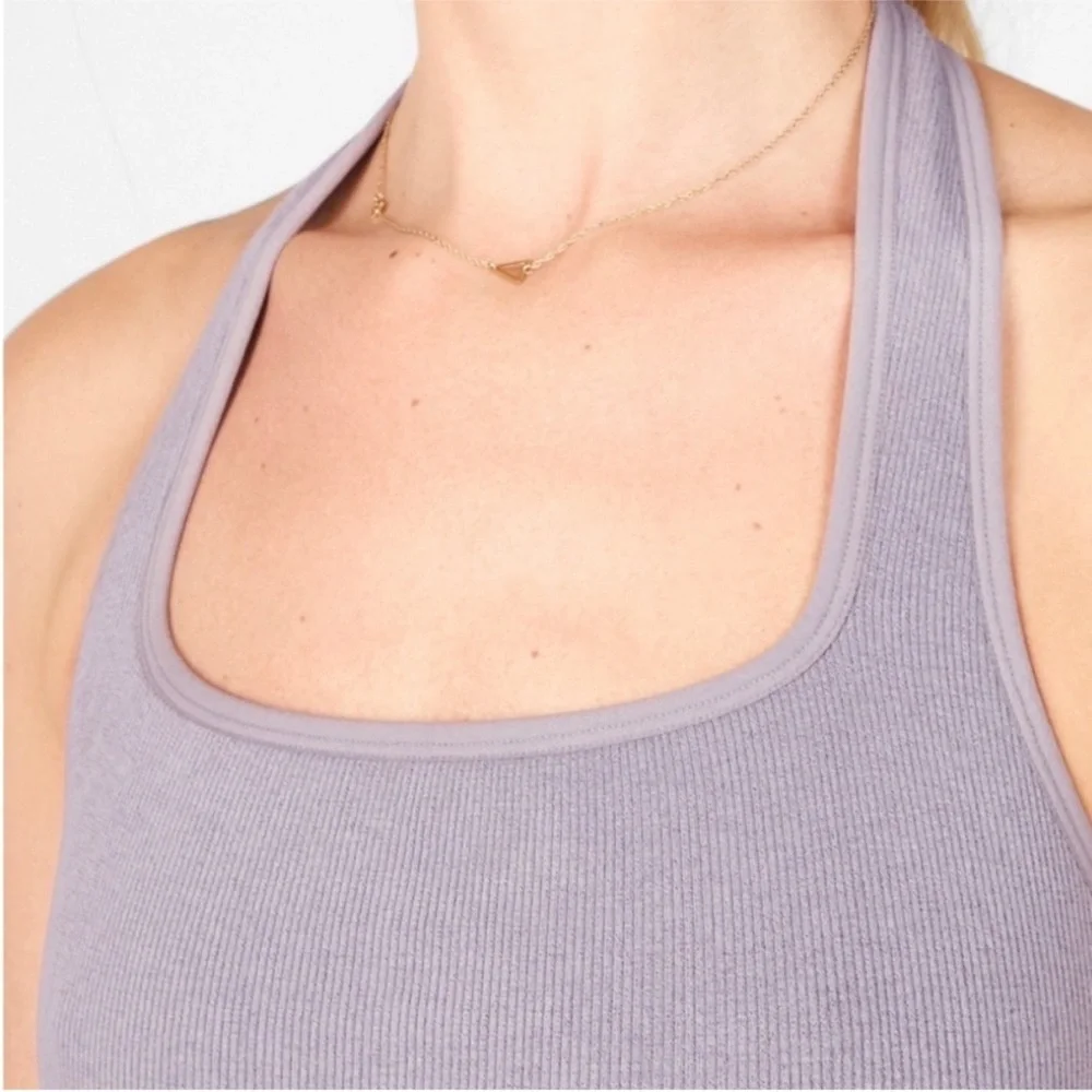 Fabletics Piper Seamless Ribbed Halter Bralette - Picture 3 of 6